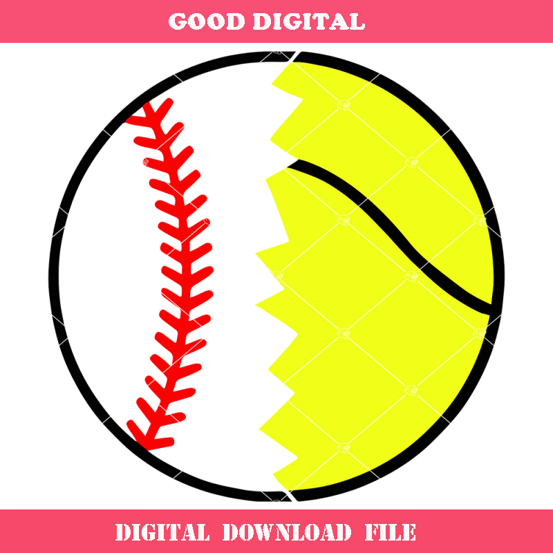 Baseball and Tennis Are Cracked Half Svg, Mix & Match Svg.jpg