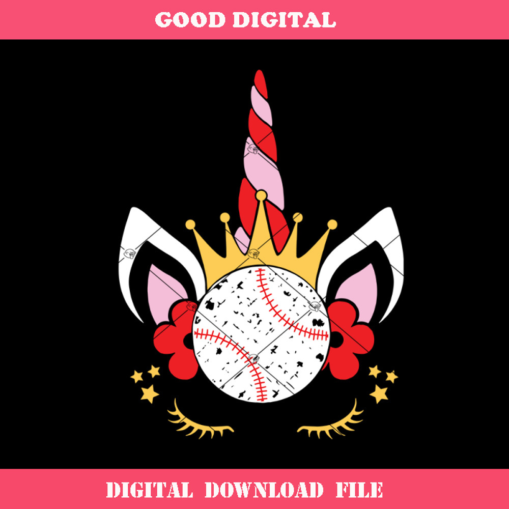 Baseball Unicorn Crown Svg, Baseball Unicorn Svg, Unicorn.jpg