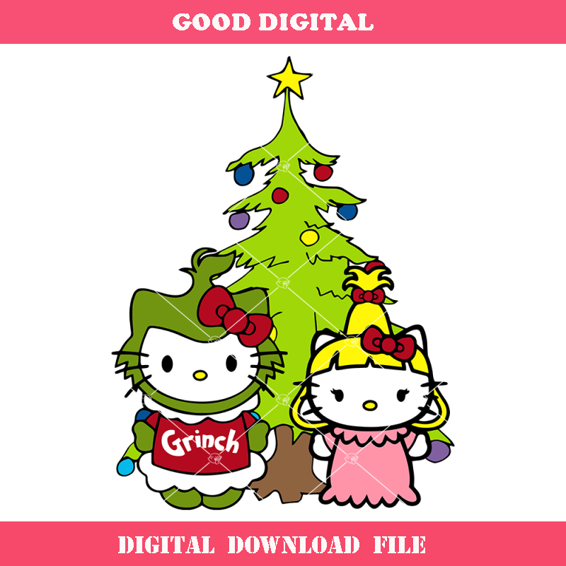 Basic Grinc Green Cat and Cindy Lou Svg, , Grinc Cat Svg.jpg