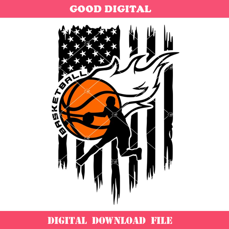 Basketball America Flag Logo Svg, Basketball Flag Svg.jpg
