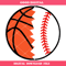 Basketball and Baseball Are Cracked Half Svg, Mix & Match.jpg