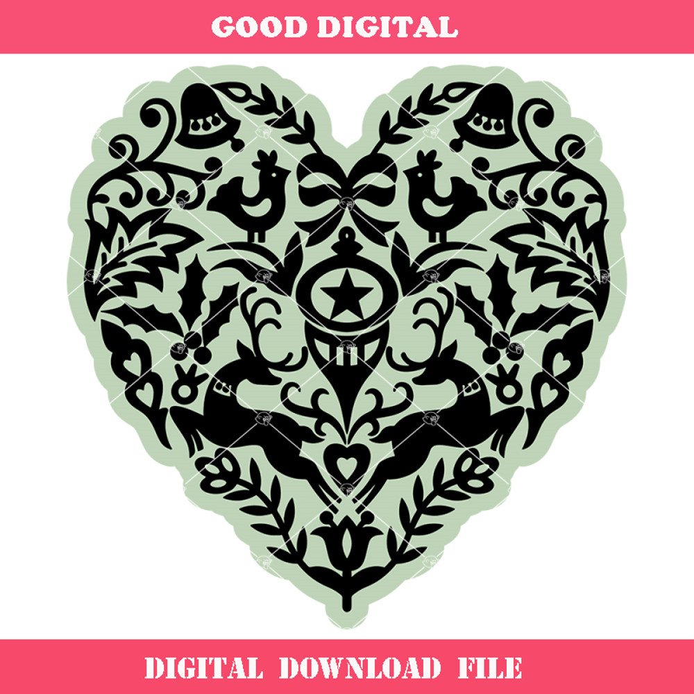 Beautiful Christmas Heart Svg, Christmas Heart Svg.jpg