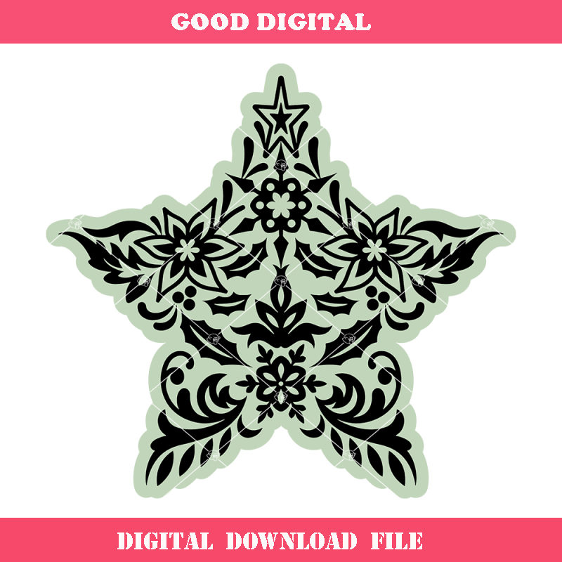 Beautiful Christmas Star Svg, Christmas Star Silhouette.jpg