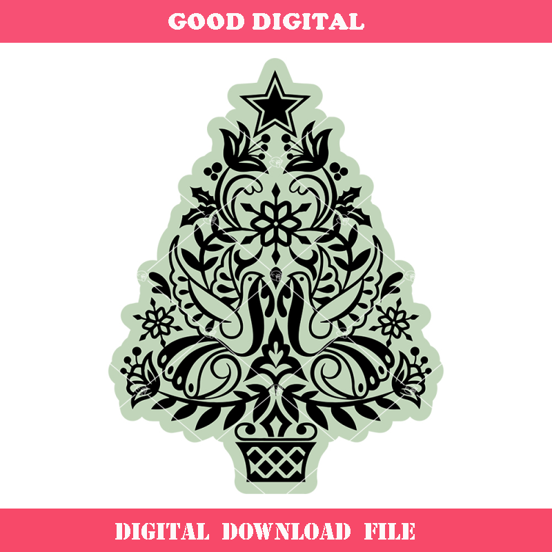 Beautiful Christmas Tree Svg, Christmas Tree Silhouette.jpg