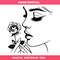 Beauty with Rose Svg, Strong Female Svg, Feminine Silhouette.jpg