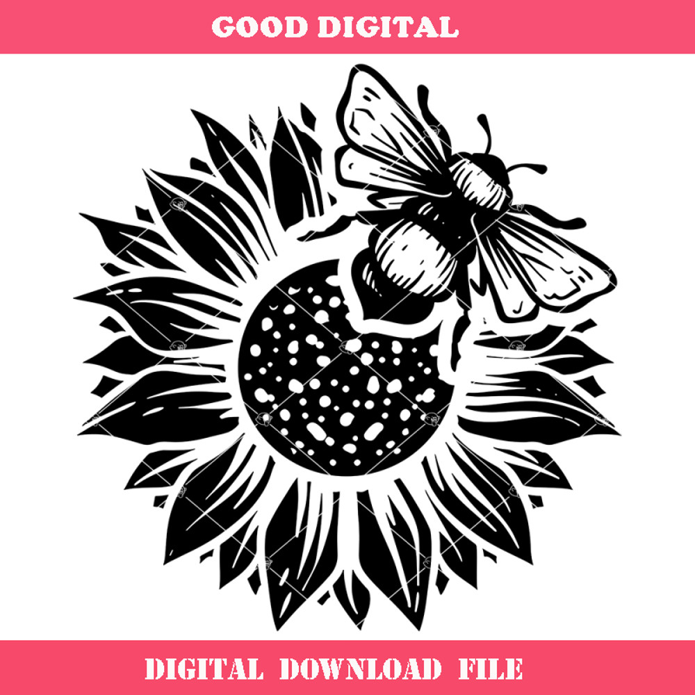 Bee And Sunflower Svg, Bee Quotes Svg, Honey Bee Svg.jpg