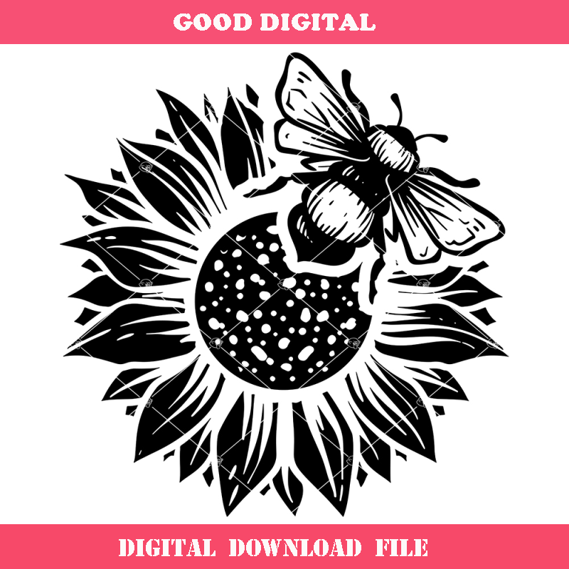 Bee And Sunflower Svg, Bee Quotes Svg, Honey Bee Svg.jpg