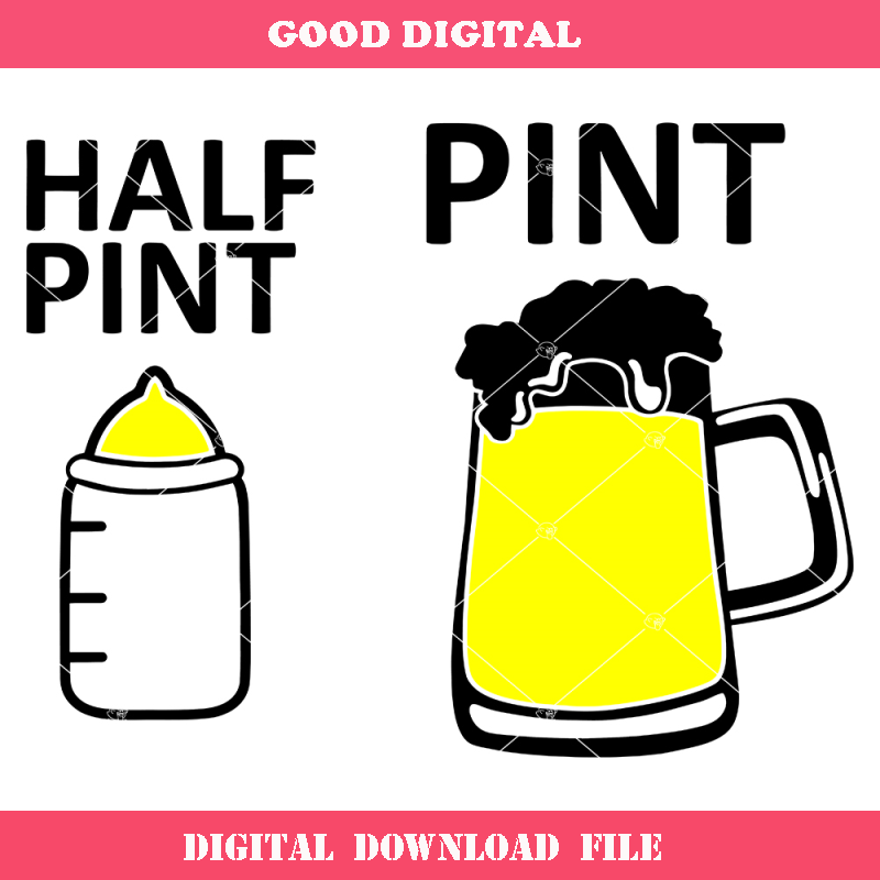 Beer Baby Bottle Svg, Half Pint Svg, Dad and Baby Svg.jpg