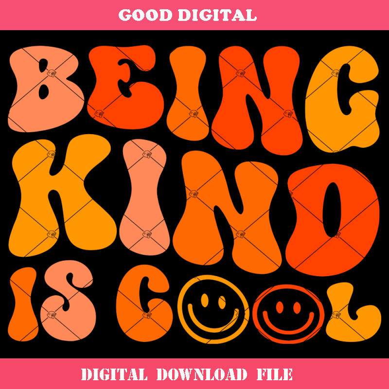 Being Kind Is Cool Svg, Choose Kindness Svg, Retro Groovy.jpg