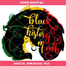 black history month svg, afro girl svg, black woman svg