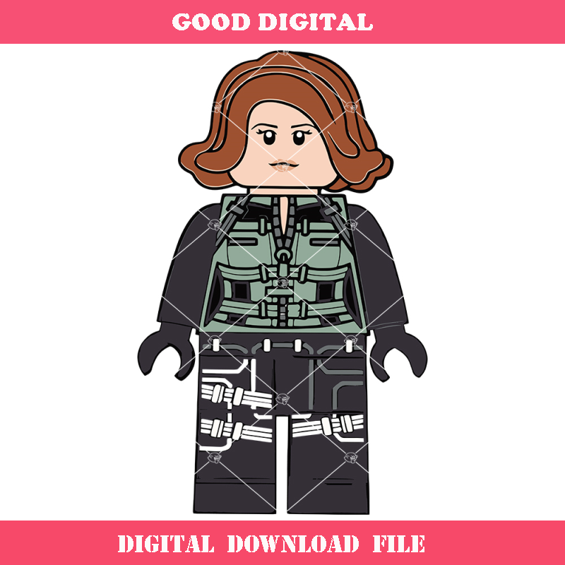 Black Widow Brick Svg, Marvel Avenger Svg, Birthday Svg.jpg