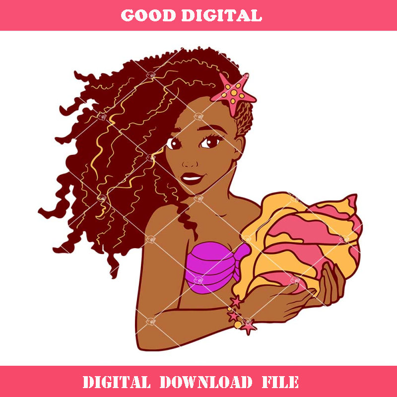 Black Woman Svg, Mermaid Svg, Melanin Svg, Summer Svg.jpg