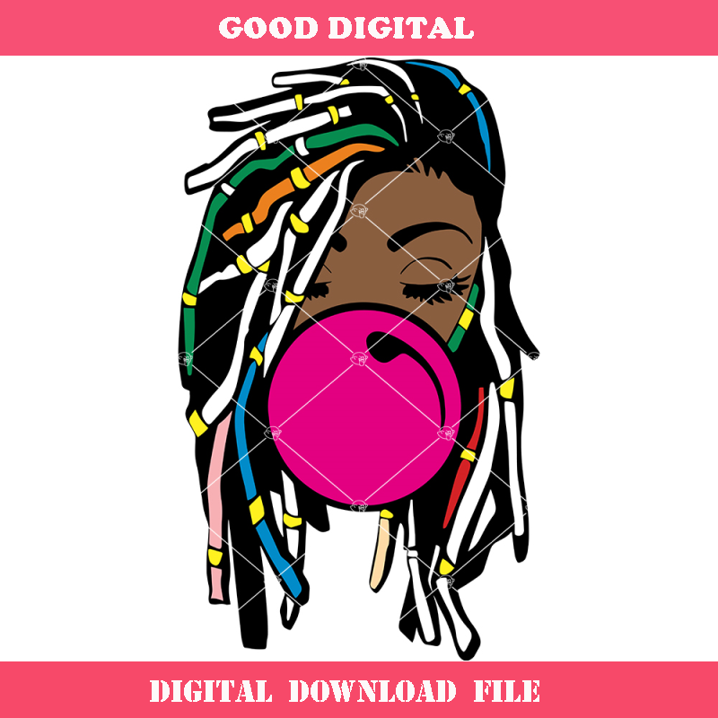 Black Woman with Dreadlocks Svg, Melanin Poppin Svg.jpg