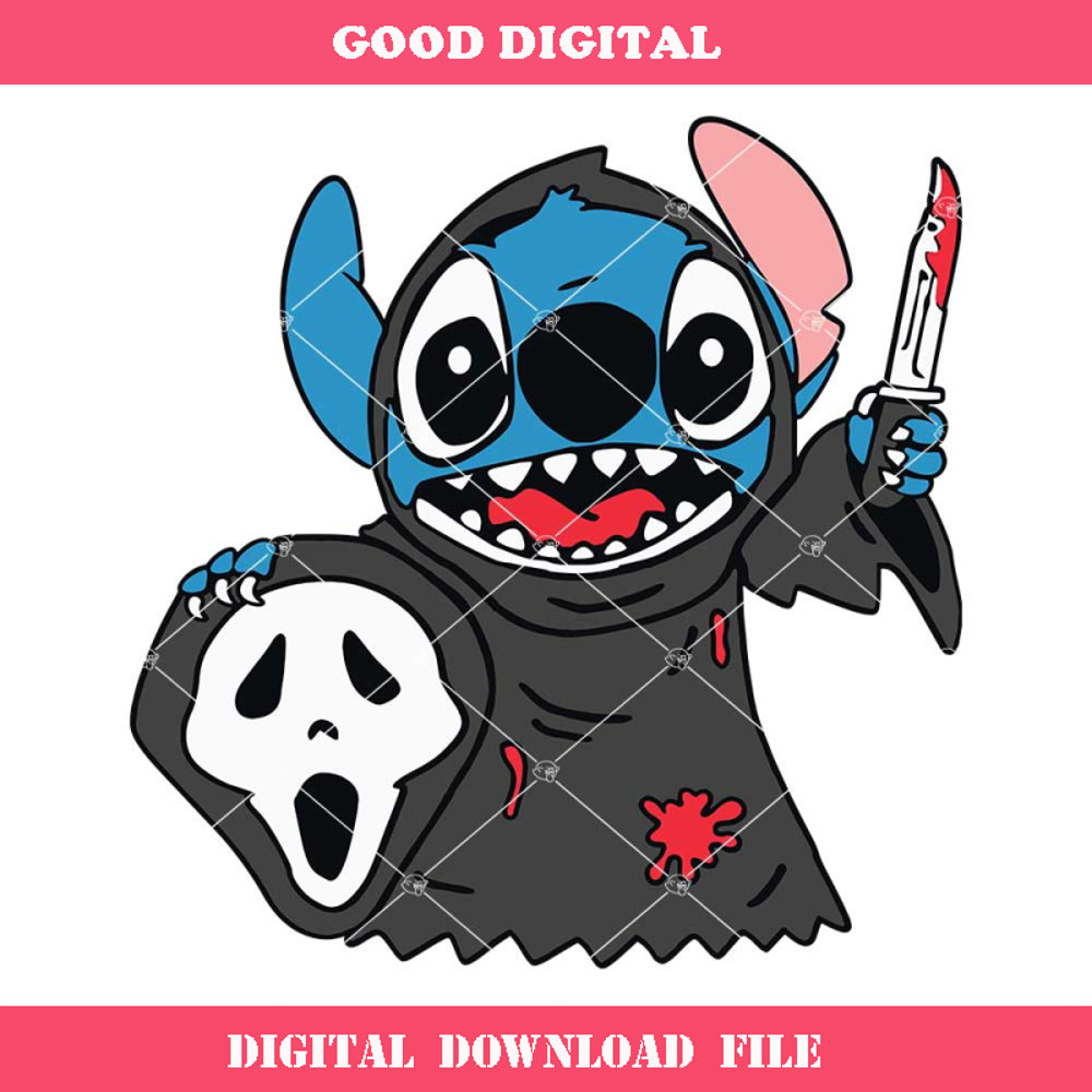 Blue Alien Horror Movie Svg, Stitch Halloween Svg, Scream.jpg