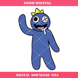 blue characters svg, game character svg, blue rainbow friend