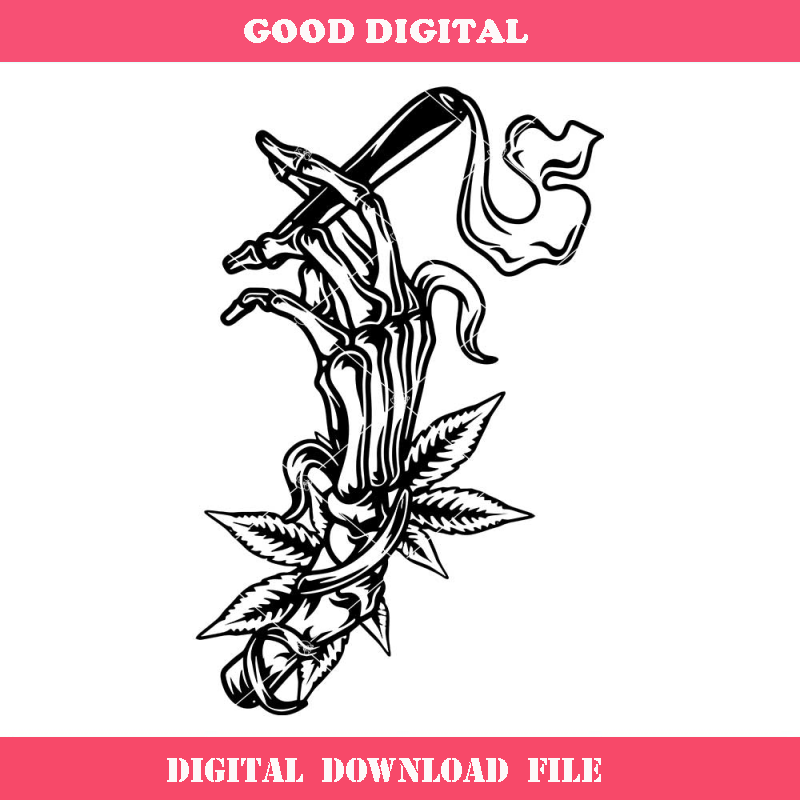 Bone Hand Holding Weed Svg, Smoking Weed Svg.jpg