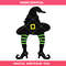 Bow Witch Legs with Hat Svg, Girl Halloween Svg.jpg