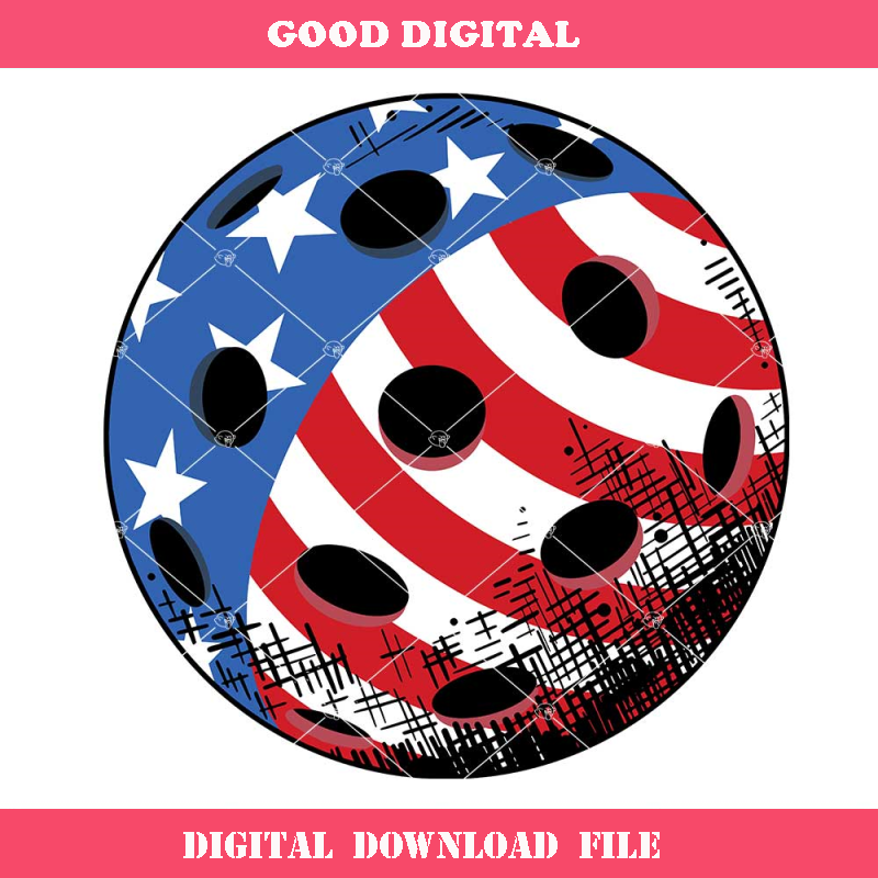 Bowling Ball American Flag Svg, 4th of July Patriotic Ball.jpg
