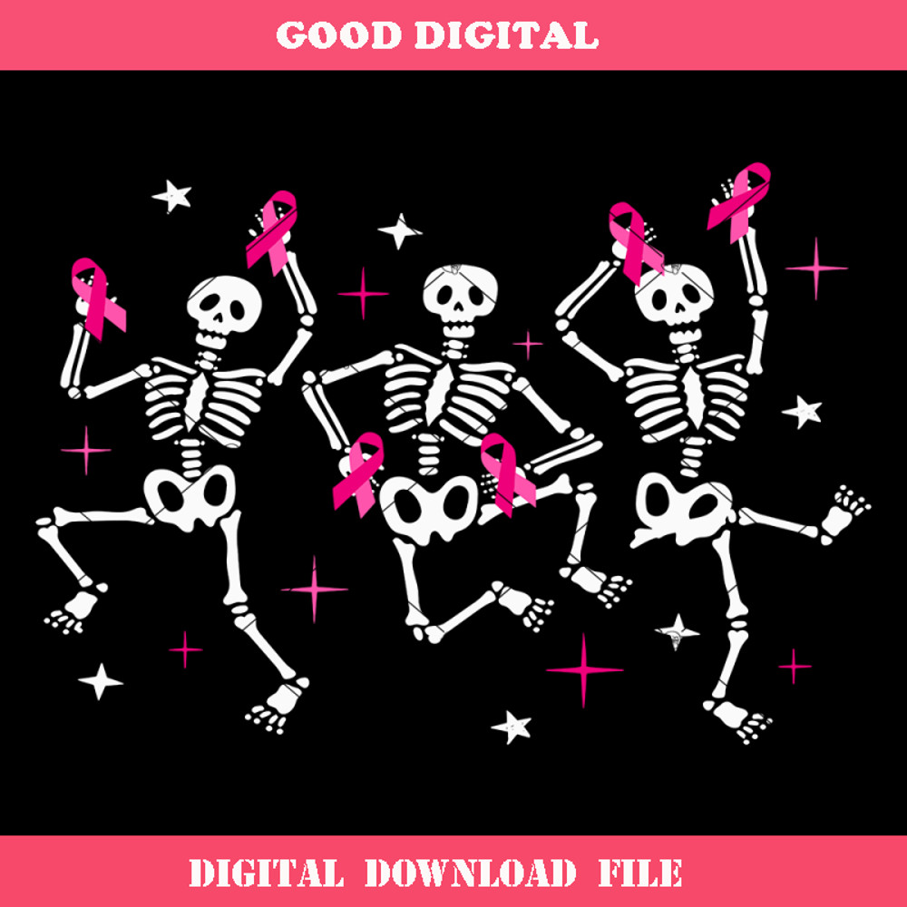 Breast Cancer Awareness Skeleton Svg, Funny Halloween Svg.jpg