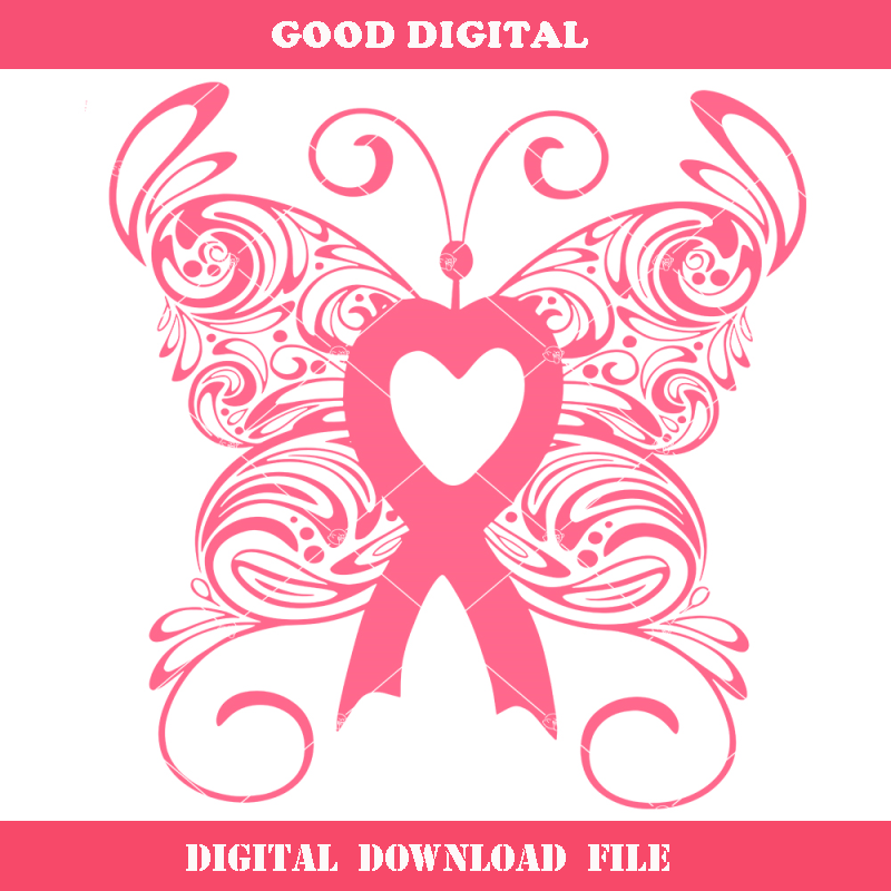 Breast Cancer Butterfly Svg, Survivor Svg, Hope Svg, Fight.jpg