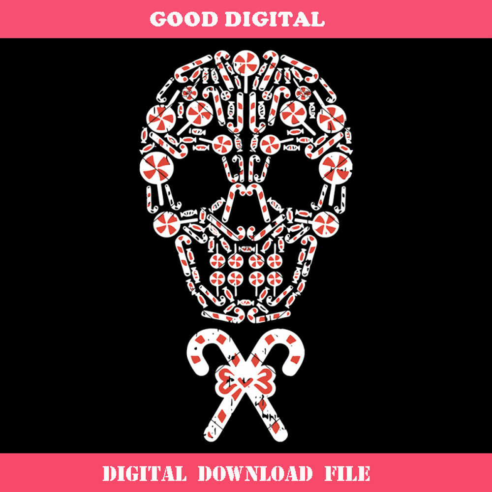 Candy Cane Skeleton Christmas Svg, Candy Cane Skull.jpg