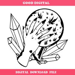 cannabis ball svg, crystal ball svg, smoking weed svg