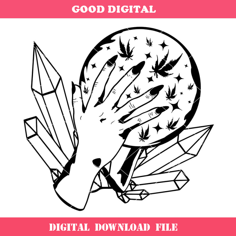 Cannabis Ball Svg, Crystal Ball Svg, Smoking Weed Svg.jpg