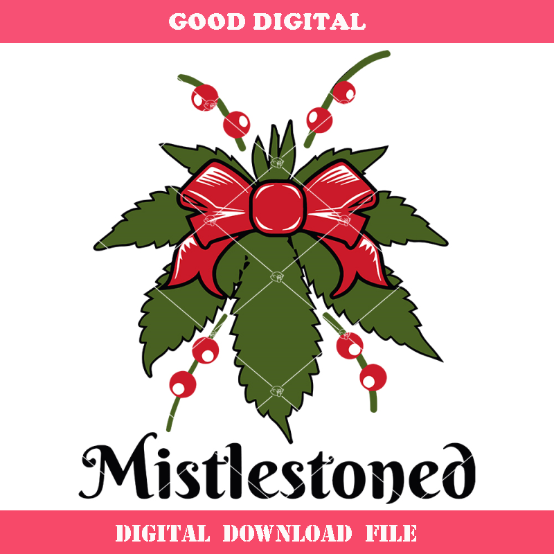Cannabis Mistletoe Svg, Christmas Marijuana Svg.jpg