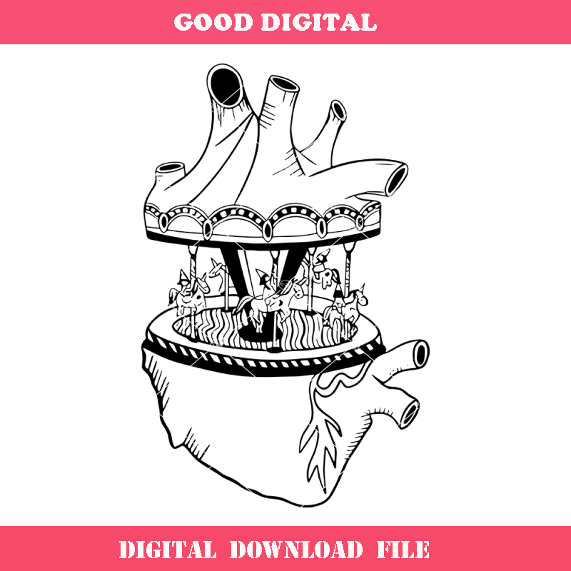 Carousel Heart Svg, Anatomical Heart Svg, Mental heart Svg.jpg