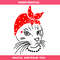 Cat Head With Bandana Svg, Cute Cat Mom Svg, Cat Face Svg.jpg