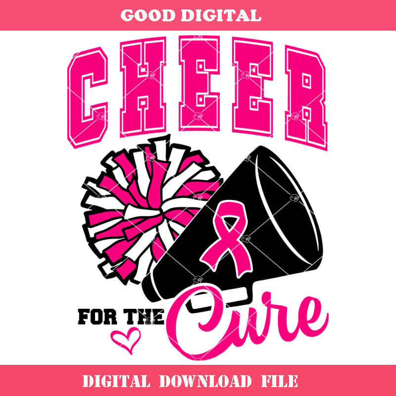 Cheer For The Cure Svg, Cheer Mom Svg, Pink October Svg.jpg