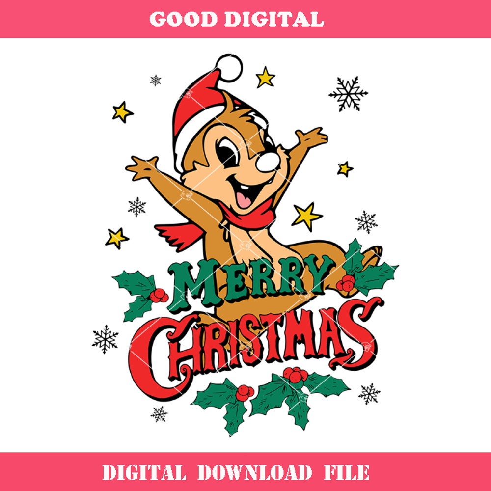 Christmas Chip Character Svg, Chip And Dale Christmas Svg.jpg