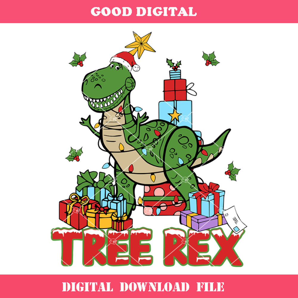 Christmas Dinosaur Lights Svg, Christmas Dinosaur Lover Svg.jpg
