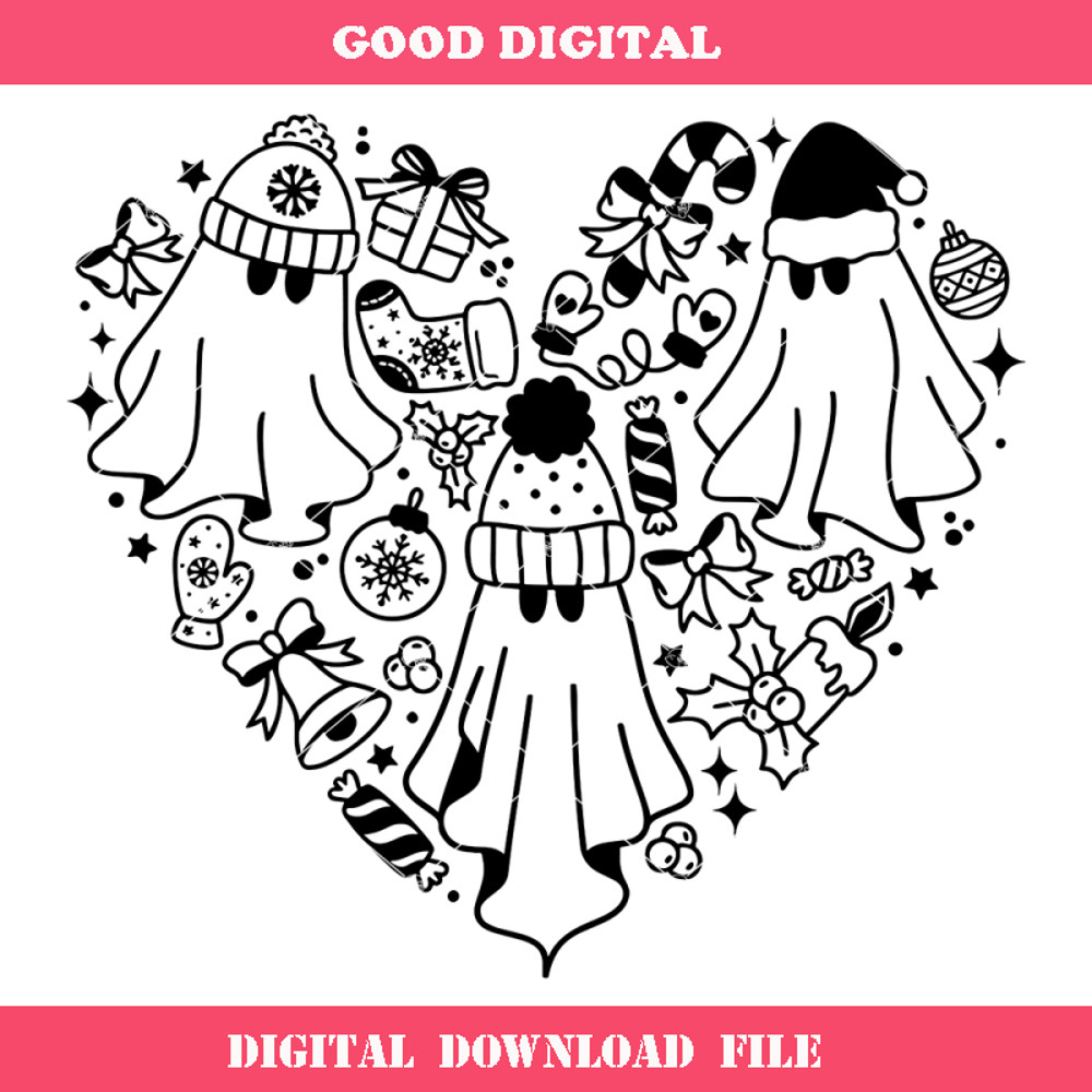 Christmas Ghost Heart Svg, Holiday Ghost Svg, Spooky.jpg