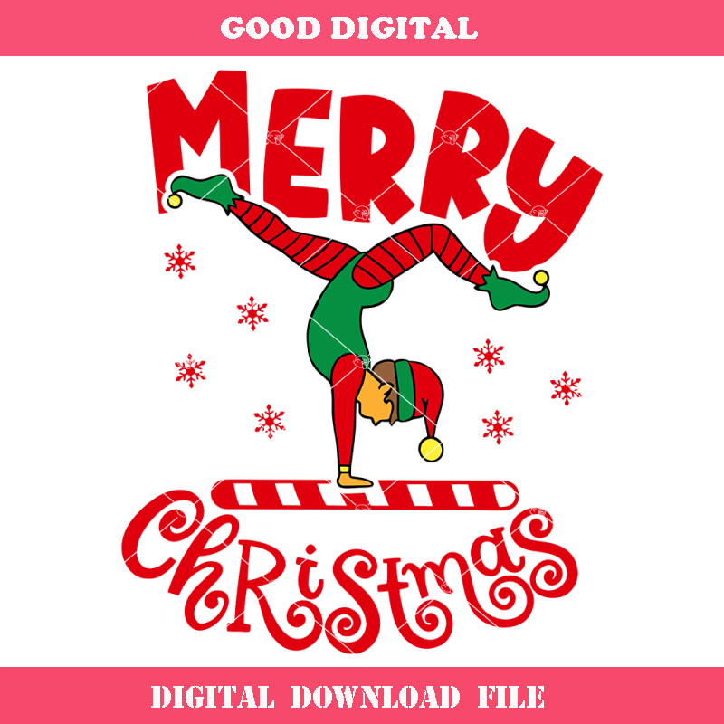Christmas Gymnast Girl Svg, Christmas Gymnastics Svg, Merry.jpg