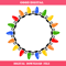 Christmas Lights Monogram Frame Svg, Christmas Lights Svg.jpg