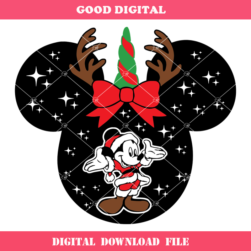 Christmas Mickey Mouse Svg, Christmas Mouse Ear Svg.jpg