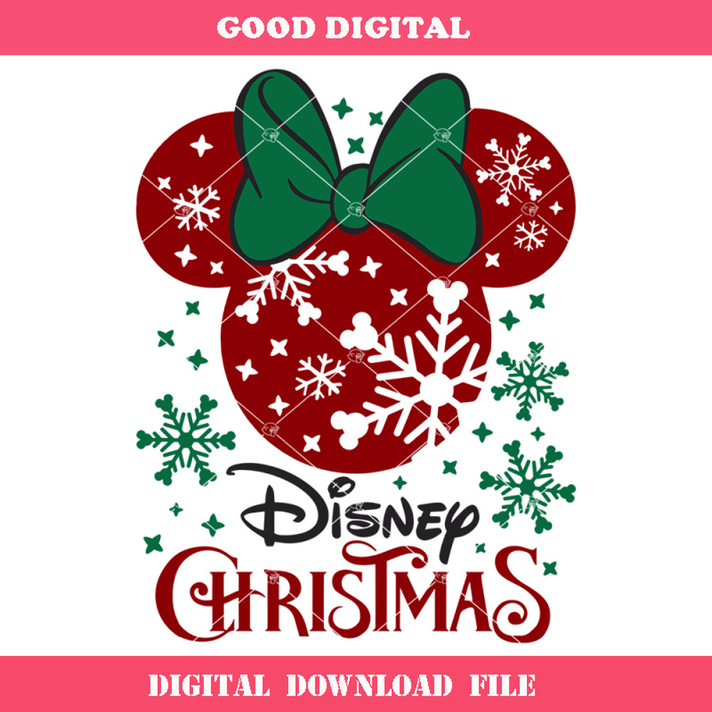 Christmas Minnie Mouse Ears Svg, Minnie Merry Christmas Svg 1.jpg