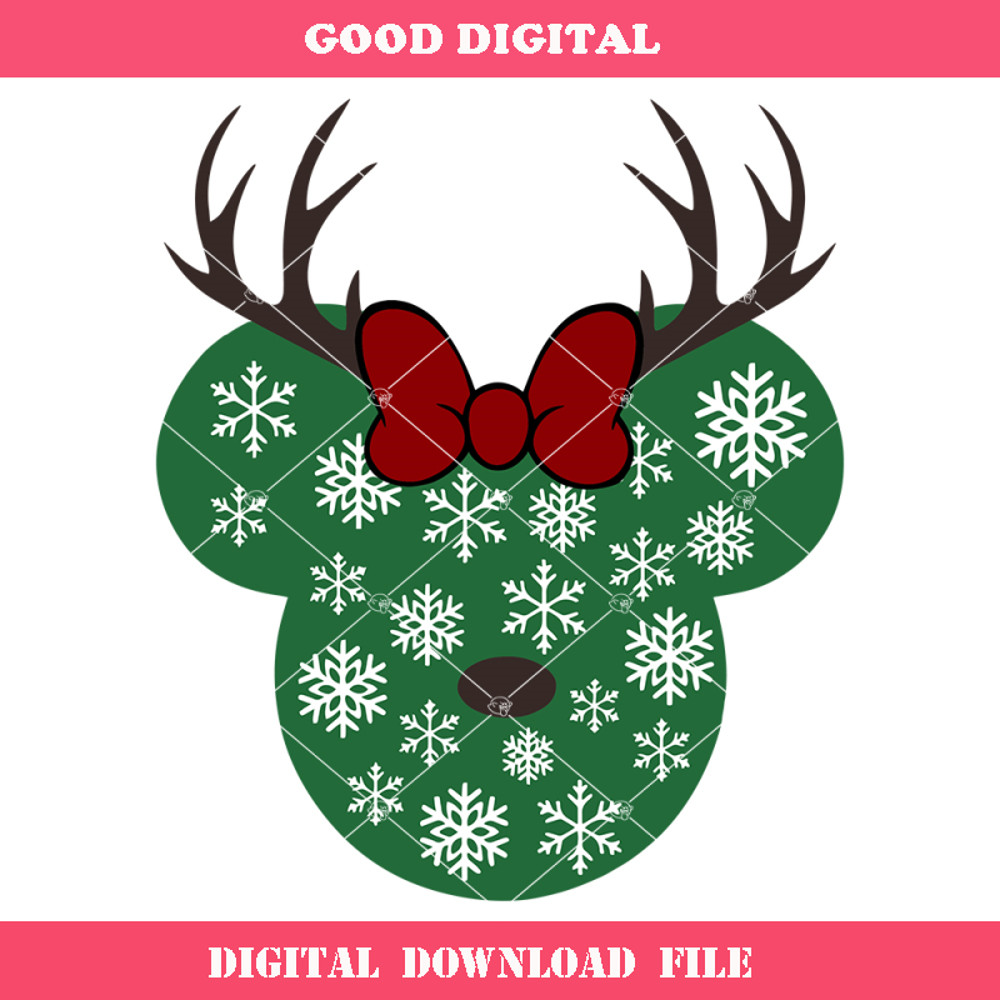 Christmas Mouse Head Snowflakes Svg, Family Holiday Svg.jpg