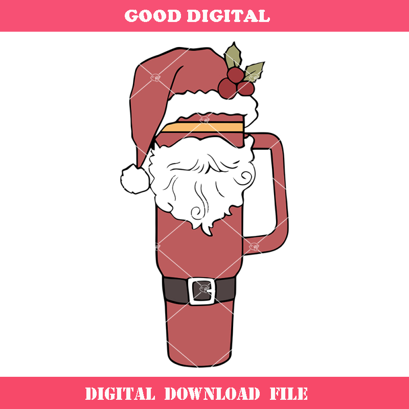 Christmas Santa Cup Svg, Stanley Tumbler Santa Svg.jpg