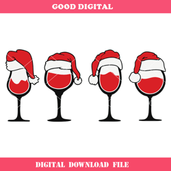 christmas wine svg, wine glass svg, holiday drinking svg
