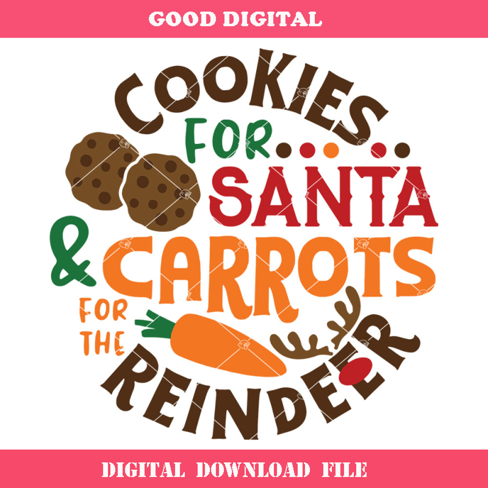 Cookies For Santa & Carrots For Reindeer Svg, Santa Claus.jpg