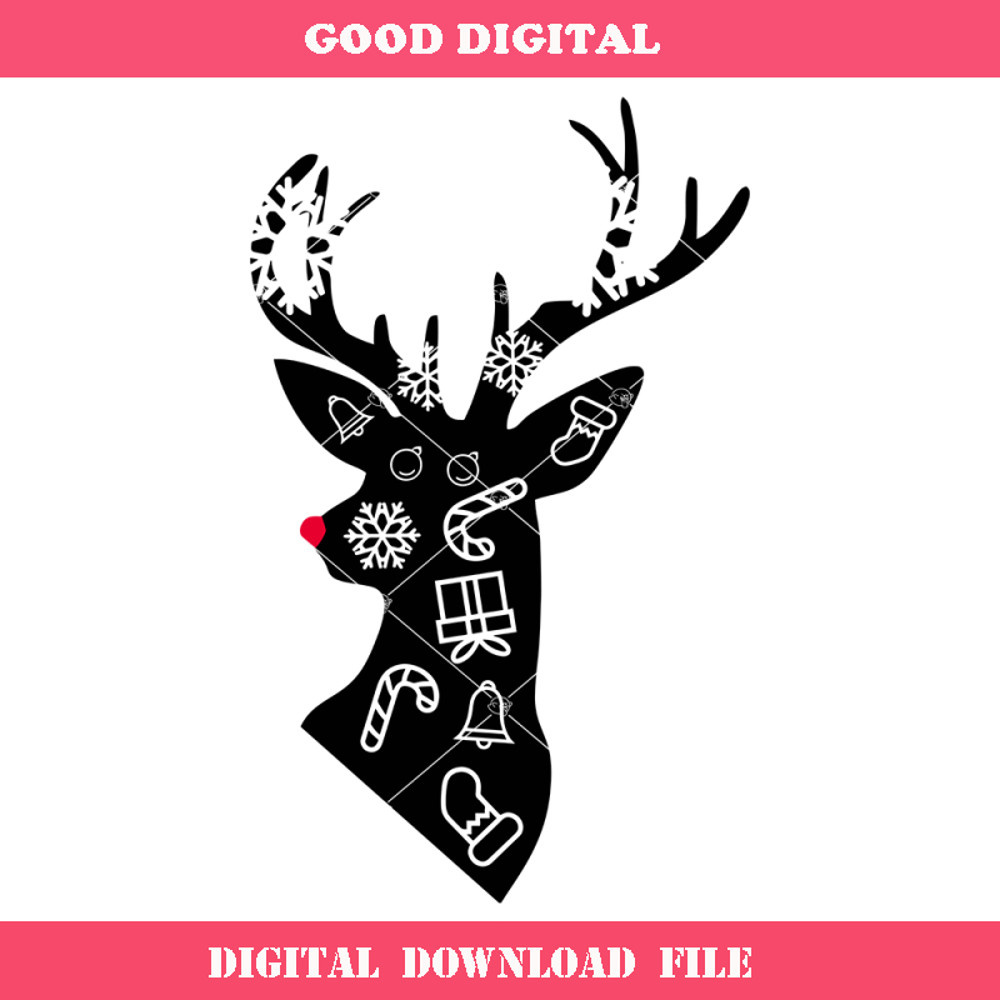 Crazy Christmas Deer Svg, Deer Head Svg, Christmas Deer Svg.jpg