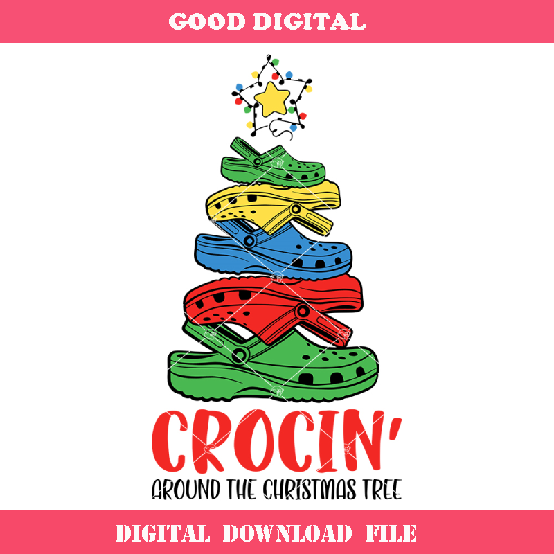 Crocin' Around The Christmas Tree Svg, Christmas Sandals Svg.jpg