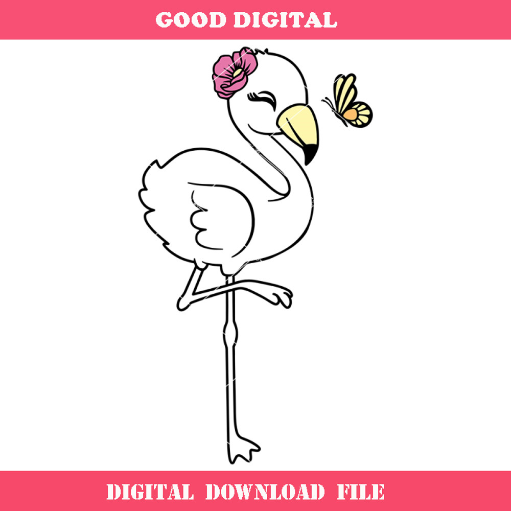 Cute Baby Flamingo Svg, Floral Flamingo Svg, Flamingo Svg.jpg