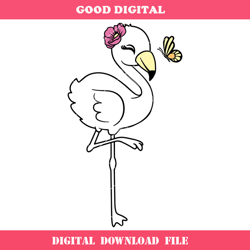 cute baby flamingo svg, floral flamingo svg, flamingo svg