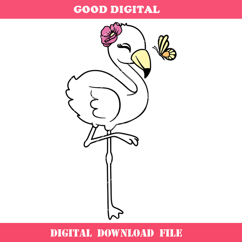 Cute Baby Flamingo Svg, Floral Flamingo Svg, Flamingo Svg.jpg