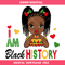 Cute Black African American Kids Svg, I Am Black History.jpg