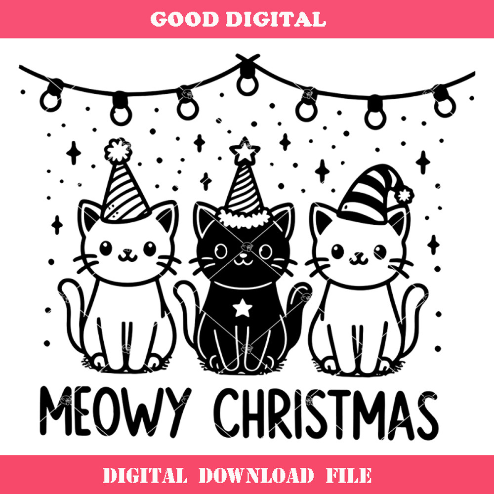Cute Meowy Christmas Svg, Cute Cat Winter Svg, Pet Christmas.jpg