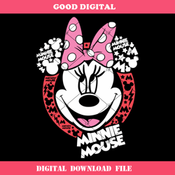 cute minnie mouse svg, disney mouse svg, minnie face svg